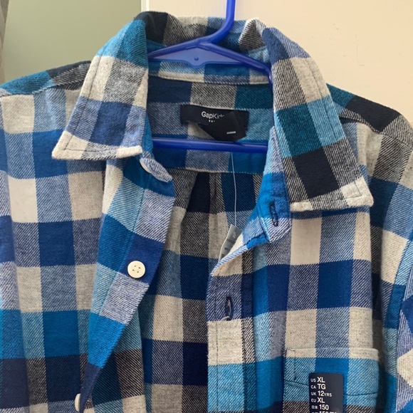 NWT Boys GAP Flannel Shirt - Picture 2 of 5